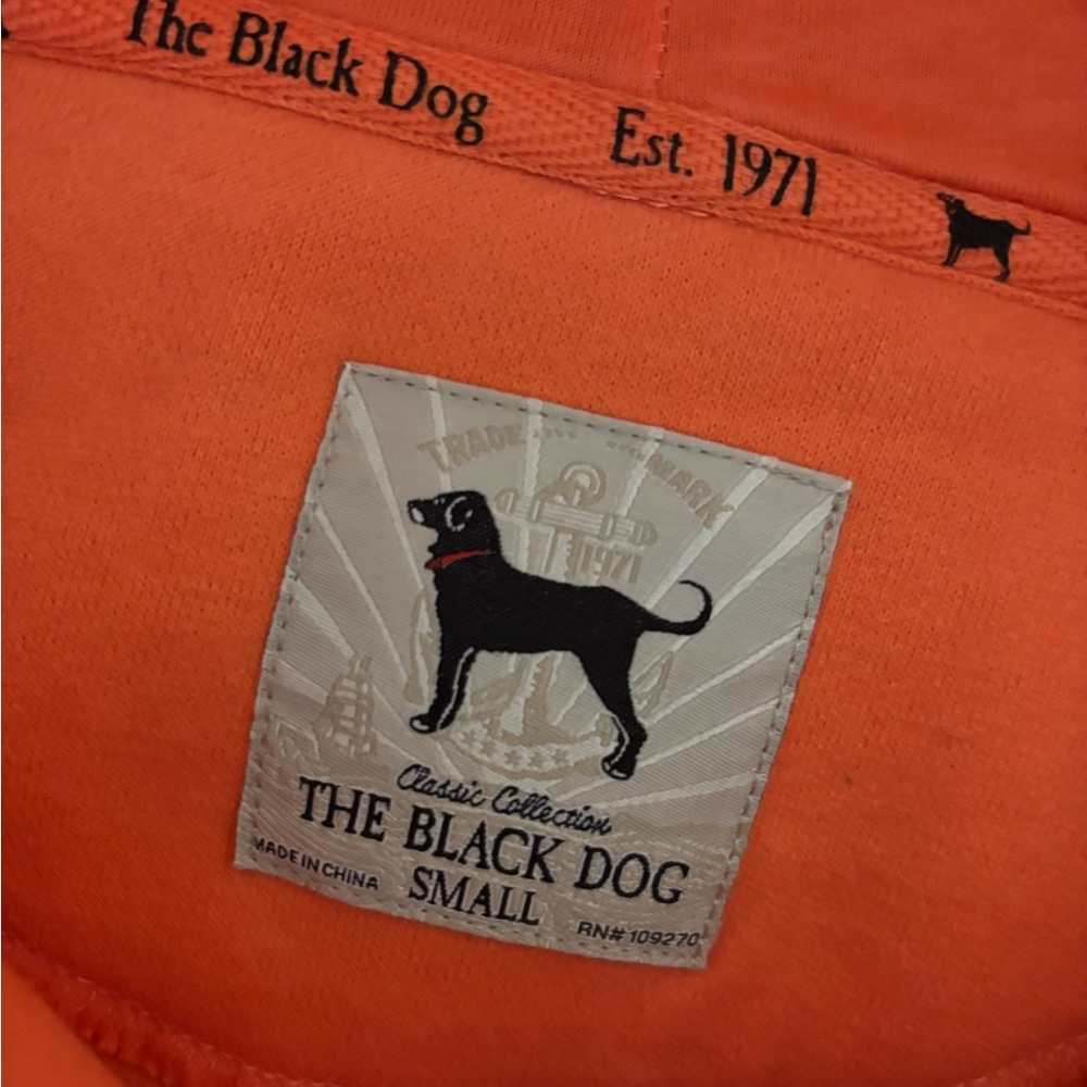 NWOT The Black Dog classic logo hooded sweatshirt Hoodie Coral Adult Small - Picture 5 of 5